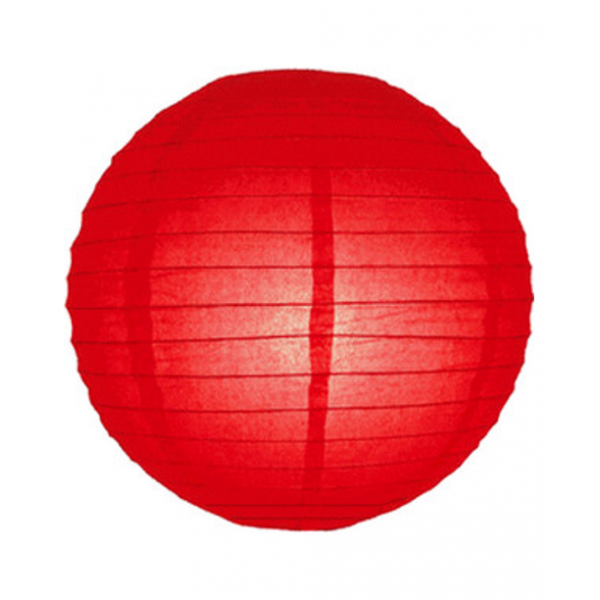 8" Paper Lantern Red Regular Wire